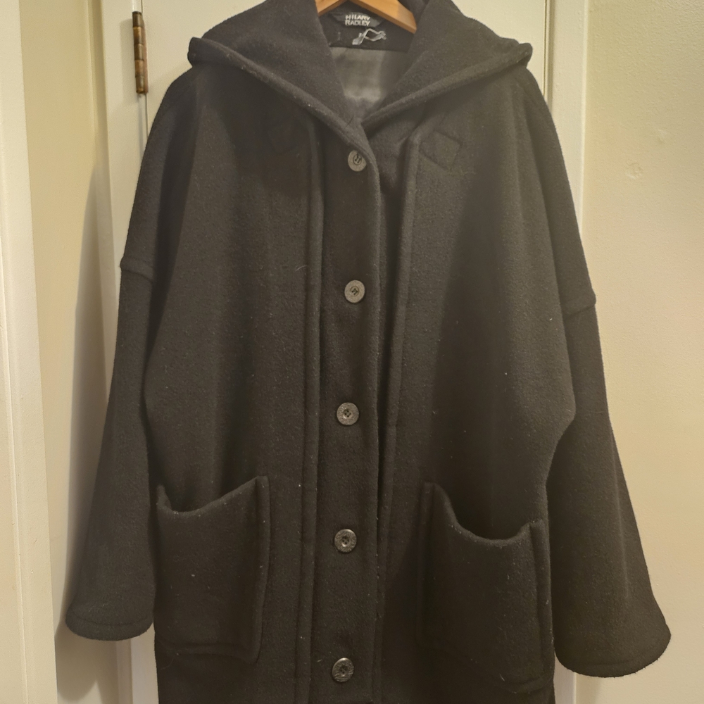 Vintage Wool & Alpaca Coat with Hood